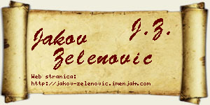 Jakov Zelenović vizit kartica